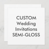 SEMI-GLOSS 110 lb 5,25-inch Square Wedding Invitat Kaart (Voorkant / Achterkant)