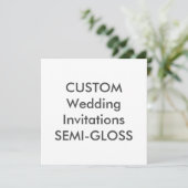 SEMI-GLOSS 110 lb 5,25-inch Square Wedding Invitat Kaart (Staand voorkant)
