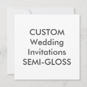SEMI-GLOSS 110 lb 5,25-inch Square Wedding Invitat Kaart (Voorkant)