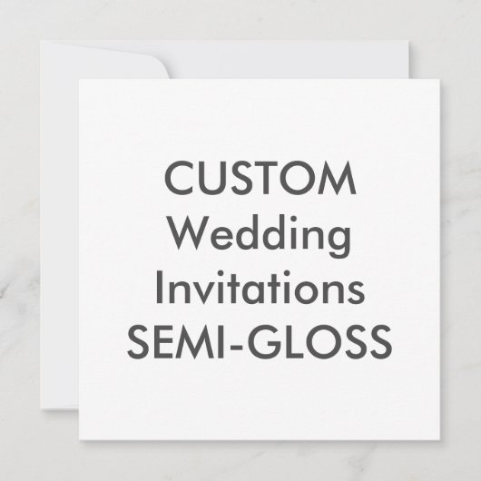 SEMI-GLOSS 110 lb 5,25-inch Square Wedding Invitat Kaart (Voorkant)