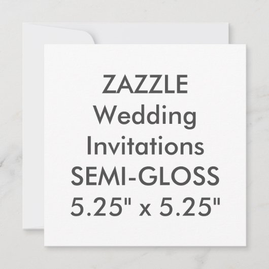 SEMI-GLOSS 110 lb 5,25-inch Square Wedding Invitat Kaart (Voorkant)