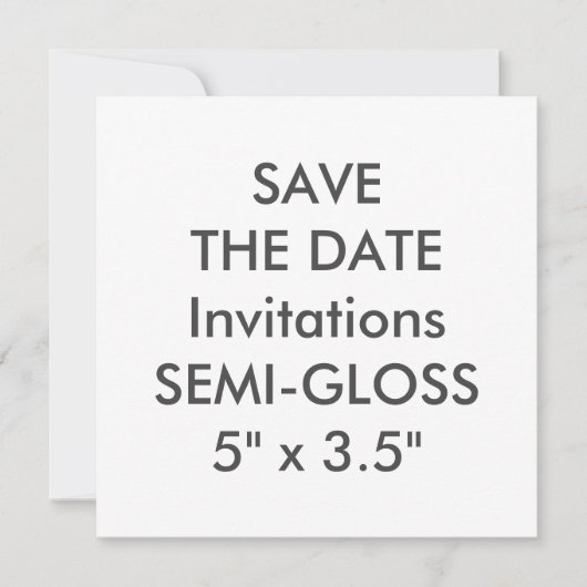SEMI-GLOSS 110 lb 5,25-inch Square Wedding Invitat Save The Date (Voorkant)