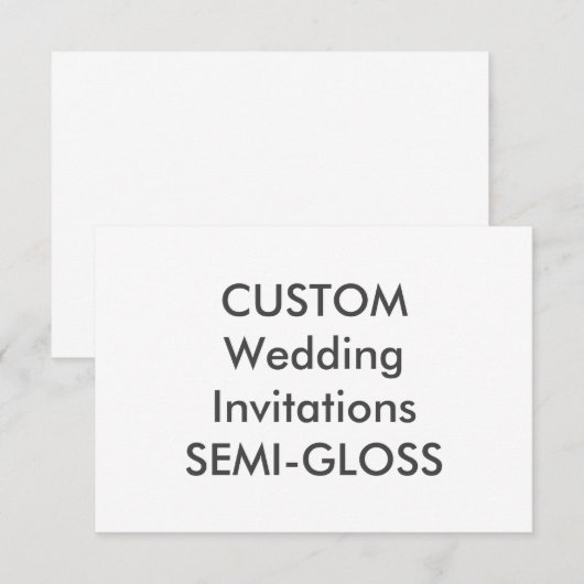 SEMI-GLOSS 110 lb 5 x 3,5-inch bruiloft Kaart (Voorkant / Achterkant)