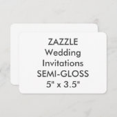 SEMI-GLOSS 110 lb 5 x 3,5-inch bruiloft Kaart (Voorkant / Achterkant)