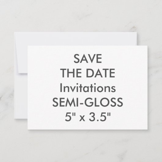 SEMI-GLOSS 110 lb 5 x 3,5-inch bruiloft Save The Date (Voorkant)