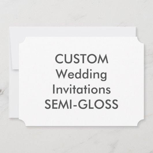 SEMI-GLOSS 110 lb 7-inch x5-inch Ticket Wedding In Kaart (Voorkant)