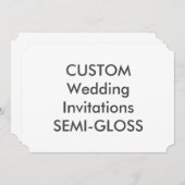 SEMI-GLOSS 110 lb 7-inch x5-inch Ticket Wedding In Kaart (Voorkant / Achterkant)
