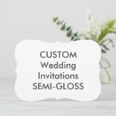 SEMI-GLOSS 110 lb 7 "x5" beugel bruiloft uitnodigi Kaart (Staand voorkant)