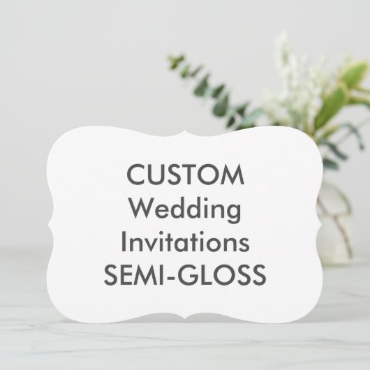 SEMI-GLOSS 110 lb 7 "x5" beugel bruiloft uitnodigi Kaart (Staand voorkant)