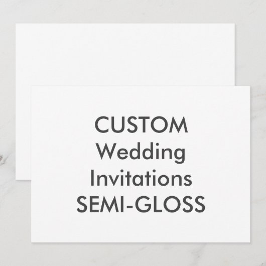 SEMI-GLOSS 110 lb 7 x 5-inch bruiloft Kaart (Voorkant / Achterkant)