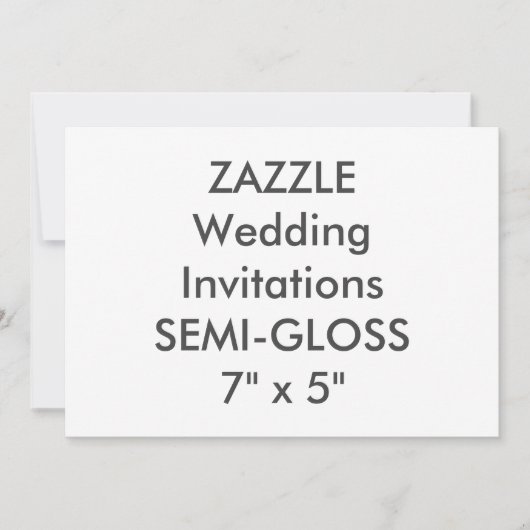 SEMI-GLOSS 110 lb 7 x 5-inch bruiloft Kaart (Voorkant)