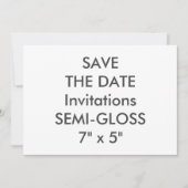 SEMI-GLOSS 110 lb 7 x 5-inch bruiloft Save The Date (Voorkant)