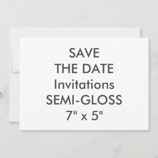 SEMI-GLOSS 110 lb 7 x 5-inch bruiloft Save The Date (Voorkant)
