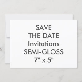 SEMI-GLOSS 110 lb 7 x 5-inch bruiloft Save The Date