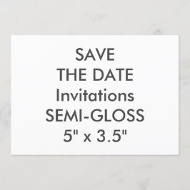 SEMI-GLOSS 110 lb 7 x 5-inch bruiloft Save The Date
