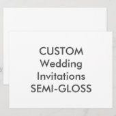 SEMI-GLOSS 110 lb 8,75 inch x 6,5 inch huwelijksui Kaart (Voorkant / Achterkant)