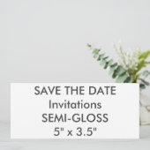 SEMI-GLOSS 110 lb 9,25 inch x 4-inch bruiloft Kaart (Staand voorkant)