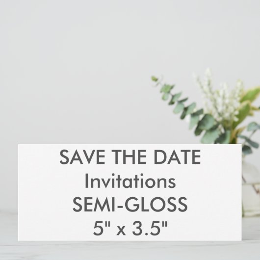 SEMI-GLOSS 110 lb 9,25 inch x 4-inch bruiloft Kaart (Staand voorkant)