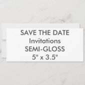 SEMI-GLOSS 110 lb 9,25 inch x 4-inch bruiloft Kaart (Voorkant)