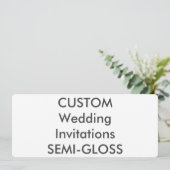 SEMI-GLOSS 110 lb 9,25 inch x 4-inch bruiloft Kaart (Staand voorkant)