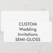 SEMI-GLOSS 110 lb 9,25 inch x 4-inch bruiloft Kaart (Voorkant / Achterkant)