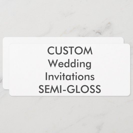 SEMI-GLOSS 110 lb 9,25 inch x 4-inch bruiloft Kaart (Voorkant / Achterkant)