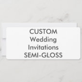 SEMI-GLOSS 110 lb 9,25 inch x 4-inch bruiloft Kaart (Voorkant)