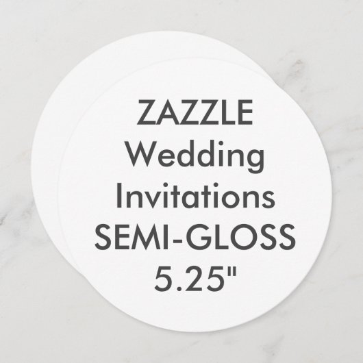SEMI-GLOSS 5,25-inch Rondbruiloft 110 lbs Kaart (Voorkant / Achterkant)