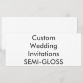SEMI-GLOSS 9,25 x 4-inch bruiloft Kaart (Voorkant / Achterkant)