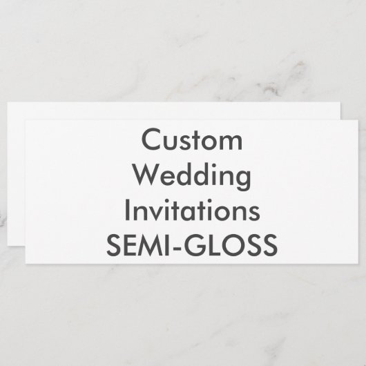 SEMI-GLOSS 9,25 x 4-inch bruiloft Kaart (Voorkant / Achterkant)