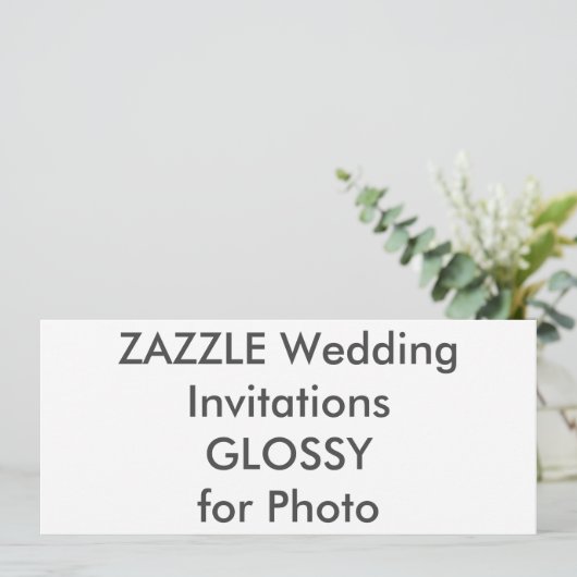 SEMI-GLOSS 9,25 x 4-inch bruiloft Kaart (Staand voorkant)