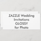 SEMI-GLOSS 9,25 x 4-inch bruiloft Kaart (Voorkant / Achterkant)