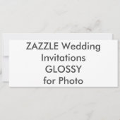 SEMI-GLOSS 9,25 x 4-inch bruiloft Kaart (Voorkant)