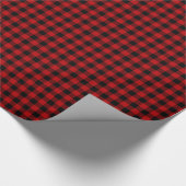 Semi Gloss Red Small Pattern Buffalo Pset Cadeaupapier (Hoek)