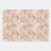 Semi-Glossy Peach Moeder van Pearl Mosaic Inpakpapier Vel (Voorkant)