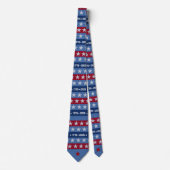 Semi-kwincunx 1776 2026 Blauwe Viering Stropdas (Voorkant)