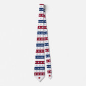 Semi-kwincunx 1776 2026 Witte Viering Stropdas (Voorkant)