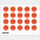 Semi-onbeschoft Geen Aanvragend Teken Ronde Sticker (Vel)