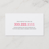 Semi-permanent make-up gezicht Tattoo rode lippen  Visitekaartje (Achterkant)