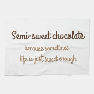 Semi-Sweet Chocolate Keuken Handdoek – Een Sweet T