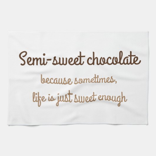 Semi-Sweet Chocolate Keuken Handdoek – Een Sweet T (Horizontaal)