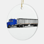 Semi-tractoraanhangwagen Keramisch Ornament (Links)