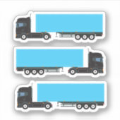 Semi-Trailer-vrachtwagenchauffeurs Sticker (Voorkant)