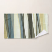 Semi transparante lagen in zandbruin en blauw bad handdoek (Handdoek)