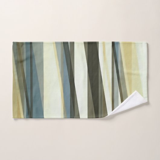 Semi transparante lagen in zandbruin en blauw bad handdoek (Handdoek)