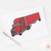 Semi-Truck 1 Rechthoekige Sticker (Envelop)