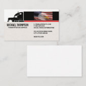 Semi Truck | Amerikaanse vlag | Eagle Visitekaartj Visitekaartje (Voorkant / Achterkant)
