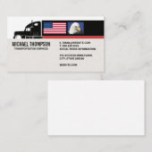 Semi Truck | Amerikaanse vlag | Eagle Visitekaartje (Voorkant / Achterkant)
