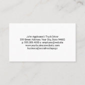 Semi Truck at Shipping Port Visitekaartje (Achterkant)