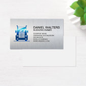 Semi Truck | Blauw metaal | Bestuurder Visitekaartje (Bureau)